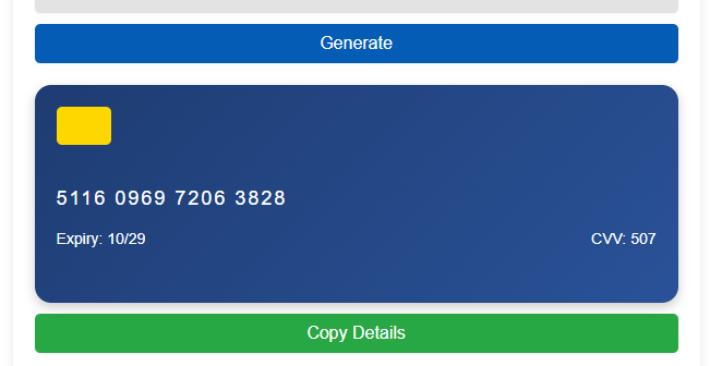 Credit Card Generator