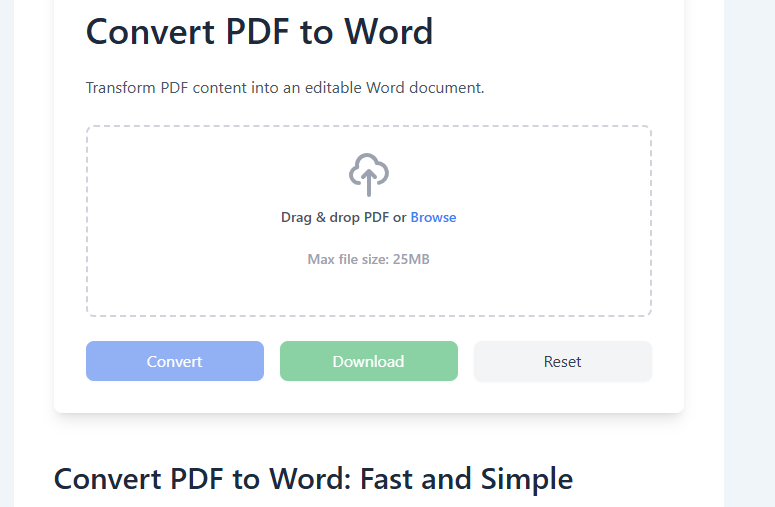 Convert PDF to Word